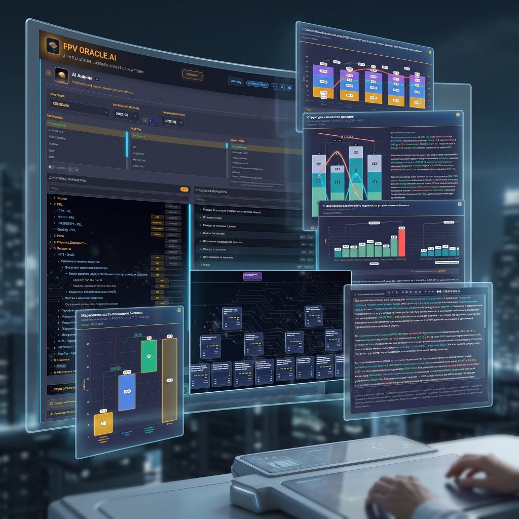 Интерфейс платформы  — AI-аналитика финансовых данных